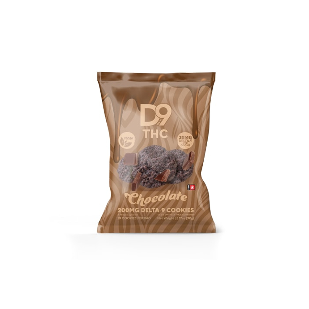 D9 Chocolate 200mg Cookies (20mg each)