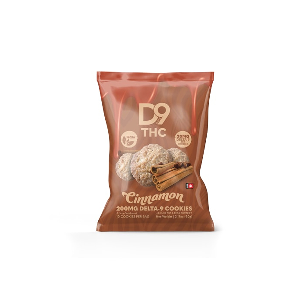 D9 Cinnamon 200mg Cookies (20mg each)